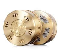 Veemoon Golden Smokeless Moxa Holder Copper Moxa Sticks Box Lid and Box Base Adjustable Physiological Functions for Adult and Elderly Relaxation Therapy