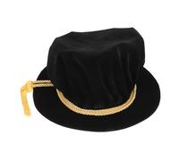 Veemoon Graduation Tam Prop Doctoral Graduation Ceremony Hat Phd Bonnet Black Universal Fit for Adults