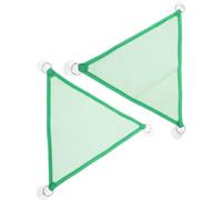 Veemoon Green Mesh Reptile Hammock with Suction Cups 2pcs for Glass Cages | Canvas Build, Elevated Resting Spot, Space-saving Perch, for Bearded Dragons, Geckos and Snakes