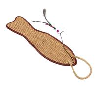 Veemoon Grinding Claw Pad Sisal Cat Scratcher Fish Shape Protective Hanging Mat with Simulation Feather Random Accessories for Furniture Random Color