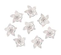 Veemoon Hairpin Easy to Set 12pcs Coil Spiral Rhinestone Flower White Hair Add Comfortable Accessories for Bride to Hairstyle and for Wedding, Prom, and Party