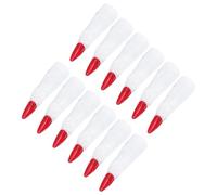 Veemoon Halloween 24pcs Glow-in-the-dark Fake Finger Nail Covers, Witch Cosplay Long Nail Covers for Prank , Masquerade Role Play Halloween Finger Props