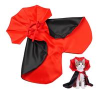 Veemoon Halloween Dog Costume and Cat Vampire Cape for Small and Medium Dogs and Cats, Comfortable Polyester Material, Easy to Put and Take, for Holiday Celebrations and Family
