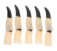 Veemoon Halloween Witch Fingernail Claws Fake Cosplay Nails Practical Scary Finger Decorations for Costume Party and Haunted House Props