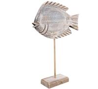 Veemoon Hand Carved Decorative Ornament Fish Statue Rustic Decor Fish Shaped Wooden Suitable for Daughter's Day and Birthdays for Home Tabletop