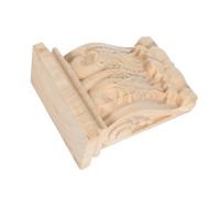 Veemoon Hand Carved Solid Wood Corbels Decorative Furniture Wooden Applique Shelf Brackets Vintage Farmhouse Corner Corbels for Kitchen Island Cabinet Support
