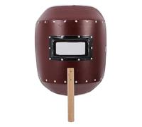 Veemoon Handheld Welding Mask Professional Welding Mask Iron Steel Glass Classic Thick Red No Lens Men