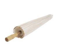 Veemoon Handmade Asian Oil Paper Parasol Umbrella 83cm Diameter Bamboo Handle 52cm White Paper Parasol for Wedding Photo Props and Decorative Ceiling Hanging