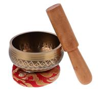 Veemoon Handmade Copper Singing Bowl with Wooden Mallet for Meditation and Worship Buddhism, Small Size Decorative Buddhism Bowl for Yoga and Mindfulness,