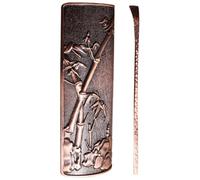 Veemoon Handmade Copper Tea Shovel Set with Vintage Red Finish Chinese Tea Preparing Tools