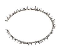 Veemoon Handmade Silver Thorn Crown Headpiece Lightweight Gothic Headdress for Halloween Cosplay Church Events Easter Christmas Festival Hair Accessory