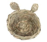 Veemoon Handwoven Small Animal Nest Mat Cozy Edible Woven Resting Bed for Rabbits Hamsters Guinea Pigs Chinchillas and Small Pets Chew for Cage Play and Teeth Grinding