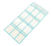 Veemoon Hanging Organizer with 12 Pockets, Multi-use Wall-mounted Storage Bag for Socks, Cell Phones, Accessories, and Study Cards, Mint Green Pocket Chart for Home and Classroom