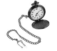 Veemoon Hanging Pocket Watch Laser Lettering Quartz Movement Necklace Watch for Men for Daddy