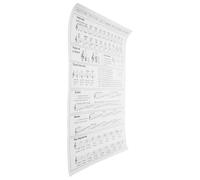 Veemoon Harp Chord Chart Poster for Beginner on Coated Paper with Fingering Practice, Tear-resistant Design, for Learning Harp Chords and Music Theory