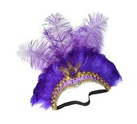 Veemoon Headdress Rhinestone Headband for Carnival Cosplay Party Lightweight Costume Accessory for Women Teens for Prom Pageant Festive Events
