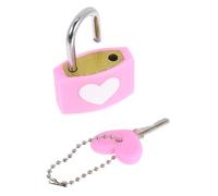 Veemoon Heart Shaped Decorative Love Lock with Key Romantic Wish Padlock for Couples Wedding Anniversary Keepsake Cute Travel Accessory for Expressing Eternal Affection