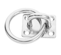 Veemoon Heavy Duty 304 Stainless Steel Square Eye Plate Hook Round Ring 8mm Ceiling Mount Anchor for Swing Hanging Playground Equipment