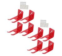 Veemoon Heavy Duty Fire Extinguisher Wall Mount Bracket with Installation Kit Sturdy Red Fire Extinguisher Wall Hook Set Easy to Install for Quick Access Homes and Workplaces