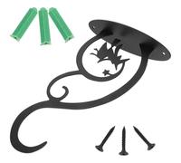 Veemoon Heavy Duty Iron Wall Planter Hanger Hook for Outdoor Plants, Halloween Themed Lantern and Bird Feeder Hanging Bracket, European Style Witch Plant Hook for Garden Patio Decor