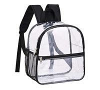 Veemoon Heavy Duty Pvc Backpack 30x29x15cm See through Book Bag Schoolbag for Men Women Travel Outdoor Knapsack