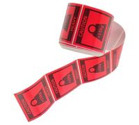 Veemoon Heavy Duty Warning Labels Roll 80x80mm Red Team Lift Shipping Stickers for Moving Boxes 500 Adhesive Caution Heavy Package Labels for Industrial Packaging