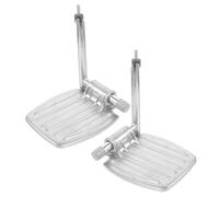 Veemoon Heavy Duty Wheelchair Footrest Replacement 1 Pair of Adjustable Plastic and Metal Pedals Universal Fit for Leg Support for Elderly and Disabled Users