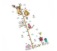 Veemoon Height Wall Sticker Removable Cartoon Vinly Decal Growth Chart for Boy Girl's Bedroom Living Decor Zoo Theme Wall Art