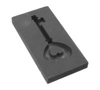 Veemoon High Density Graphite Heart and Key Shaped Mold for Jewelry Metal Casting, Smooth Demolding and Defect Prevention, Suitable for Copper and Metal Ingot Production in Semiautomatic