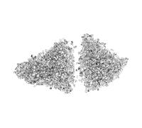 Veemoon High Gloss Crushed Glass Gemstone Shards Silver for Nail Art Glitter Shards Body Glitter Multipurpose DIY Epoxy Crafts Painting Decoration