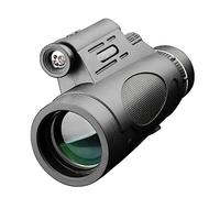 Veemoon High Magnification 12x Monocular with Blue LED Light for Outdoor Sightseeing, Metal and Rubber Build, 50mm Objective Lens, Convenient to Hold, for Kids Camping and Birdwatching