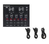 Veemoon High Performance Live Sound Card with Reverberation Size Adjustment and Metal Construction for Shouting and Funny Chatting Professional Recording Sound Board for Streaming