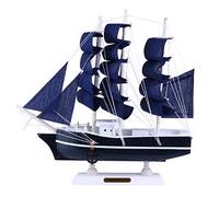 Veemoon Home Decor Wooden Sailing Model, Handmade Vintage Nautical Sail, Mediterranean Style Boat Model for Mediterranean Style Beach Nautical Home Decoration for Bar Accessories