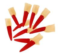 Veemoon Horrific Halloween Fake Witch Finger Prop Red Large Nail Reusable Rubber Festival Accessory for Halloween Cosplay Party