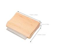 Veemoon Horse Deshedding Brush Small Wooden Grooming Tool Comfortable Grip for Horses Cats Dogs Metal Hair Removal Scraper for Farm and Stable Use