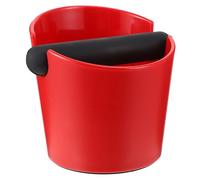 Veemoon Household Coffee Knock Box Red with Removable Bar Anti-skid Base Espresso Grounds Bin for Home Bar Coffee Shop High Temperature Resistant Easy to Clean