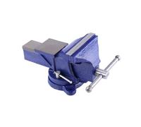 Veemoon Household Mini Flat Table Steel Vise Heavy Duty Manual Bench Clamp for Woodworking Jewelry DIY and Craft Projects Durable Design Blue