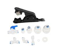 Veemoon Ice Maker Water Line Kit 9pcs Connector Set for Ice Maker and Refrigerator Installation Easy to Install Piping Adapter Quick Connect