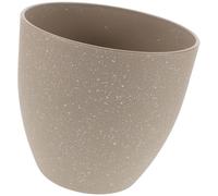 Veemoon Imitation Stone Shape Succulent Planter Container Khaki Resin Pot for Home Gardening Peeling Damage Resistant Environmentally Friendly Simple Stylish Natural Beauty