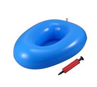 Veemoon Inflatable Bedpan for Bedridden Patients Washable Blue Bed Pan with Hand Pump for Elderly Care Burns Fractures and Long Term Bedridden Use Easy to Clean Portable and Random Color