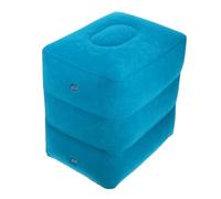 Veemoon Inflatable Footrest Pillow Adjustable Travel Leg Rest Cushion for Airplane and Office Use Soft Washable Surface Portable Foot Stool for Comfortable Leg Support Flights and Work