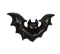 Veemoon Inflatable Halloween Bat Decoration Matte Black Lightweight Portable Bat Balloon for Haunted House Porch Party Photo Booth and Spooky Indoor Outdoor Use