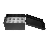 Veemoon Insulin Vial Organizer 6-Hole Acrylic Medicine Storage Box with Light Blocking and Insulation Features for Stationary Medicine Storage Bin Applications in Hospital