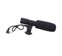 Veemoon Interview Microphone for Camera with Stereo High-sensitivity and 1/4 Inch Screw Hole Compatible with Camcorders and Tablets for Field Interviews