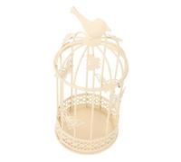 Veemoon Iron Candlestick Vintage Bird Cage Style for Home Decor Living Aesthetic Rustic Candle Holder