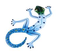 Veemoon Iron Hanging Gecko Wall Decor Pendant for Indoor Outdoor Use Smooth Edges with Vivid Eyes Install Metal Lizard Ornament for Living Bedroom Cafe Hotel Clubs
