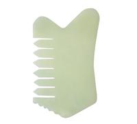 Veemoon Jade Stone Massage Comb with Comfortable Grip and Smooth Edges, Plastic Scalp Massager for Adults, for Hair Growth Stimulation and Relaxing Head Massage
