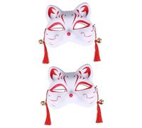 Veemoon Japanese for Cosplay - Halloween - and Masquerade Half Face Design Lightweight and Comfortable Perfect for Parties and Dress Up Events