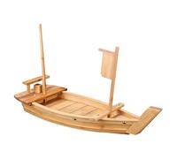Veemoon Japanese Style Sushi Serving Tray Boat Shape with Large Capacity and Freshness Preservation, Elegant Sashimi Platter for Restaurant and Buffet Use, Sophisticated Japanese Art