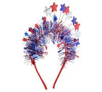Veemoon July Headband with Small Pentagram Stars Comfortable Patriotic Hair Hoop for Independence Day Celebrations Secure Fit Carnival Hair Decoration for Women